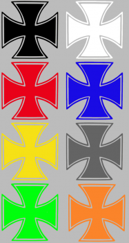 Aufkleber Iron Cross / Eisernes Kreuz 2er Set